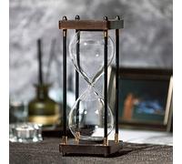 Large Fillable Hourglass Timer Sand Clock, Decorative Wooden Empty Hourglass Sand Timer