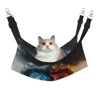 Large Fire And Ice Yin And Yang Tai Chi Wall Hanging Printed Pet Hammock - Sleeping Hammock For Cats, Rabbits, Ferrets, Puppies, Small Animals