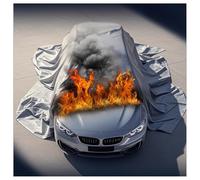 Large Fire Blanket for Car, Emergency Fire Suppression Blanket, Double-sided Silicone Coating Survival Safety for Electric Vehicle(19.7 * 19.7ft/6 * 6m)