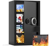 Large Fireproof Safe Box with Fireproof Document Bag, 70L Personal Fireproof Safe with Backlit Keypad, Anti-Theft Security Home Safes for Money Documents Jewelry Valuables