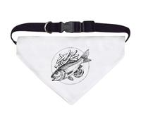 Large 'Fish and Chips with Lemon' Dog/Cat/Pet Bandana (PD00062820)