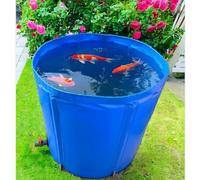 Large Fish Pond for Aquariums, Above Ground Pool with Steel Tubes, Blue Liner, 0.6x0.7m, 200L Capacity, Durable Outdoor Water Garden