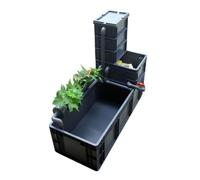 Large Fish Tank with Filter Capacity for Multiple Turtles and Fish gray. 80 * 60 * 44CM