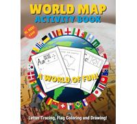 Large Flag Letter Tracing and Activity Book for kids XL: Large Size Writing and Coloring World Map Activity Book for Children 3+, Improve Handwriting Skills and Learn about Countries and their Flags