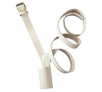 Large Flag Pole Holder Belt for Army Parade & Honour Guard, Adjustable Leather Cross Belt for Flag, Banner & Ceremonial Use, White, Black, Brown, Durable Shoulder Strap (WHITE)