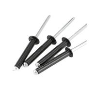 Large Flange Blind Rivets, 20-50 Pcs Black Aluminum Mushroom Head Blind Rivets Multiple Sizes Pop(16mm,M3.2 30PCS)