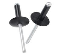 Large Flange Blind Rivets, Aluminum Blind Rivets Black Steel Flange Head Multiple Sizes Pack of 30 Or 50 Pcs(50pcs,4.8x10x16mm)