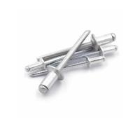 Large Flange Blind Rivets, Pop Rivets Aluminium Dome Head Blind Exhaust Steel Shank Mandrel M2.4-M6 Pack 200(10mm,M5 10pcs)