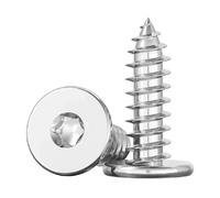 Large Flat Head Plum Tapping Screw 304 Stainless Steel Thin Head Star Pointed Tail Wood Screw M2-M5(20Pcs), 20pcs, M4x8mm