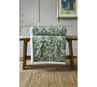 Large Fleece Sherpa Blanket Throw Soft and Warm Secret Garden Green Deyongs Green 140cm x 180cm