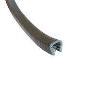 Large Flexible Dark Grey PVC Rubber Panel Edging Trim Fits 4mm to 7mm - Preced Per Metre