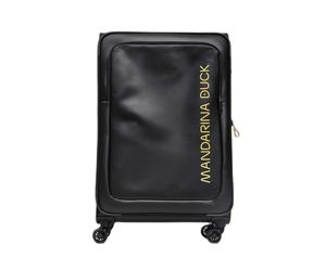 Large Flexible Expanding Trolley Bag Mandarina Duck Eco Coated Noir 78x47x27,5 cm
