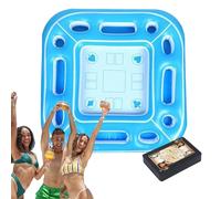 Large Floating Pool Games Table, Pool Accessories Hot Tub Tray Inflatable Food Drink Holder Cooler Containers, Fun Portable Waterproof Floating Desk for Lake Beach