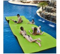 Large Floating Water Pad, 3-Layer XPE Foam Floating Raft Mat,Roll-Up Swimming Foam Mattress for Pool, River, Lake & Ocean,Green,1.8mx1.3mx3.3cm