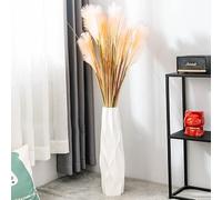 Large Floor Ceramic Vase 17.7 Inches Tall,White Modern Flower Tall Vases for Office, Home,Farmhouse,Living Room Décor,Simple Origami Design Fall Decorative Porcelain Flower Arrangement Vase Best Gift