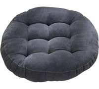 Large Floor Cushion, Round Tufted Seat Pillow Thicken Corduroy Meditation Pillow Tatami Yoga Cushion for Living Room Balcony Office Outdoor Garden(Color 2,55 cm/21.6 inch)