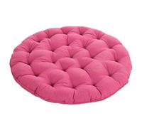 Large Floor Cushions,Round Linen Futon Pillows Japanese style Tufted Floor Pillows Meditation Cushions for Seating on Floor Windows Pad for Yoga Sofa Balcony (Pink,75x75x10cm)