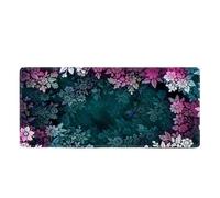 Large Floral Mouse Mat 900x400mm Personalised Photo Option Extended Computer Mousepad with Stitched Edges Non Slip Rubber Base Cute Flower Accessories for Office Work PC