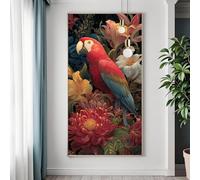 Large Flower Diamond Art Kits Adults, 5D Diamond Painting Bird Crystal Art Kits for Adults Beginner, DIY Square Full Drill Gem Painting Canvas Arts and Crafts Pictures for Room Decor 30x60 cm C-3