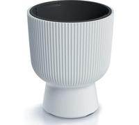 TRANS - PAL Large Flower Pot Planter Round Garden Plant Pot Indoor Outdoor Rust-Resistant Plant Container 38 x50 cm RoundPlant Pots Outdoor Round Garde (WHITE)
