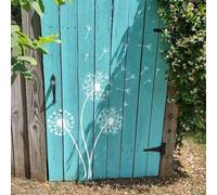 Large Flower Stencils for Painting Garden Fence Dandelion Floral Stencil Templates Painting on Wood Furniture Wall Mural (Dandelion)