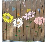 Large Flower Stencils for Painting on Walls - 12x14 Inch Jumbo Reusable Blooming Wildflower DIY Art Stencils for Fence, Wood, Fabric, Garden, Walls, Furniture, Crafts, Canvas(daisy6)