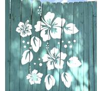 Large Flowers Stencils for Painting,6 Pcs Reusable Hibiscus Floral Stencils for Outdoor Garden Walls Wood Fence Furniture Home Fabric Decor