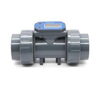 Large Flows Capacity Digital Flowmeter with Clear Display for Swimming Pool Water Accurate Liquid Measurement Digital Turbines Flowmeter
