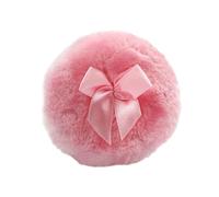 Large Flufy Powder Puff - Ultra Soft Body Powder Puff with Ribbon Bow | Reusable Velour Face Body Powder Puff | Plush Powder Puff | Washable| Round Soft Plush Cosmetic Puff for Home Travel