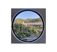 Large Flush Mount Shed Round Windows, 360° Rotating Center Hung Window for Playhouse/Hotel/Shopping Malls, Round Art Glass Window(Diameter 80cm/2.6ft)