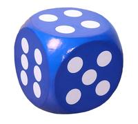 Large Foam Dice, 12" Foam Dice, 6-Sided Soft with Rounded Corner, Fade-Resistant Blue, Multi-Purpose for Outdoor Games, Kindergarten, School