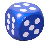 Large Foam Dice, 12" Foam Dice, 6-Sided Soft with Rounded Corner, Fade-Resistant Blue, Multi-Purpose for Outdoor Games, Kindergarten, SchoolLarge