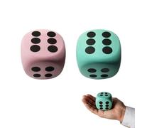 Large Foam Dice 2PCS, 8cm Jumbo Giant EVA Dice Set with Number Points, Round Corner Big Dice for Kids Classroom Games Mathematics Teaching Party Outdoor