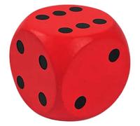 Large Foam Dice 5.9 Inch Soft Giant Foam Dice Red 6 Sided Waterproof PU Leather Yard for Board Playing Game to Get Your Lucky Numbers For Classroom