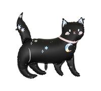 Halloween Large Foil Balloon Cat 96 x 95 cm Decoration, Halloween Foil Balloon Helium or Air, Cat Party Decorations, Halloween Party Supplies
