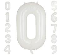 Large Foil Number 0 Balloons White Big Mylar Helium Balloon Birthdays Party Decorations Supplies 40 Inch