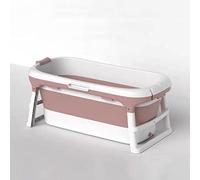 Large Foldable Bath Tub Bathtub, Pop up Bath with Removable Cover for Baby Toddler Children Twins Petite Adult, Large Freestanding Bathtubs Home Sauna, from Baby to Adult,Pink,Medium