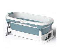Large Foldable Bath Tub Bathtub, Pop up Bath with Removable Cover for Baby Toddler Children Twins Petite Adult, Large Freestanding Bathtubs Home Sauna, from Baby to Adult,Blue,Large