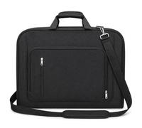 Large Foldable Premium Garment Carrier Suit Duffel Bag With Adjustable Handles - Wardrobe, Jacket, Dress Cover Storage for Men's Travel (Black)