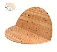 Large Foldable Round Table Top - Solid Wood Dining Table Extender, 55-63 Inches, Folding Tabletops for Desk Transformation