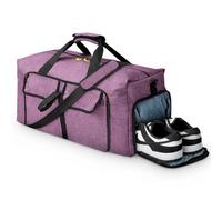 Large Foldable Travel Duffel Bag for Men & Women - Water-Resistant, Lightweight, Heavy-Duty with Shoe Compartment - Packable & Collapsible, Snowflake Purple, 100L, Packable Duffle Bag