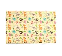 Kandytoys 1.98X1.48M Folding Wild Life Baby Play Mat, Multi