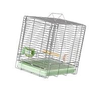 Large Folding Bird Cage Small Pet Comfortable Home Compacts Stainless Steel Easy to Carry for Trip and Daily Rustproof