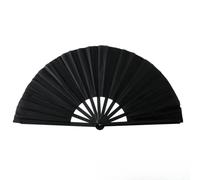 Large Folding Fan, Nylon Cloth Handheld Folding Fan for Party Favors,10" Chinese Kung Fu Tai Chi Hand Fans for Festival Rave Dancing, Double-sided Plastic Bone Handheld Fans Wedding Birthday