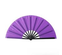 Large Folding Fan, Nylon Cloth Handheld Folding Fan for Party Favors,10" Chinese Kung Fu Tai Chi Hand Fans for Festival Rave Dancing, Double-sided Plastic Bone Handheld Fans Wedding Birthday