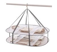 Large Folding Laundry Drying Rack, Clothes Drying Rack, Portable Sweater Drying Rack, Mesh Hanging air Dryer, Lay fold Flat Dry Hanger for Indoor Outdoor, Delicates, Towel, Socks,Swimsuit (Grey)