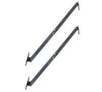 Large Folding Mirror Support Hinges Silver Iron Lid Stay Brackets Pair | Quiet Opening and Closing, Anti-rust Construction, Helps Prevent Tipping during Furniture Installation for Floor Mirrors