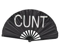 Large Folding Printed Hand Held Rave Fan for Festival Dance Clubbing Party Decor Parade Halloween Hand Fan (C***)
