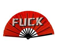 Large Folding Printed Hand Held Rave Fan for Festival Dance Clubbing Party Decor Parade Halloween Hand Fan (F**)