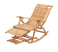 Large Folding Rocking Chair Bamboo Living Room Indoor Outdoor Armchair